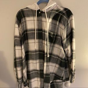 Flannel with hoodie